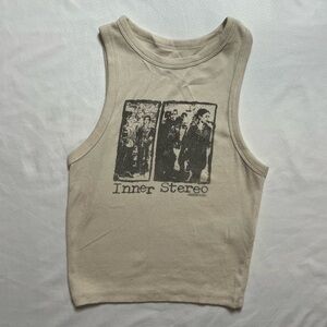 Hollister Co. Inner Stereo Muscle Tank in Cream - Size XS